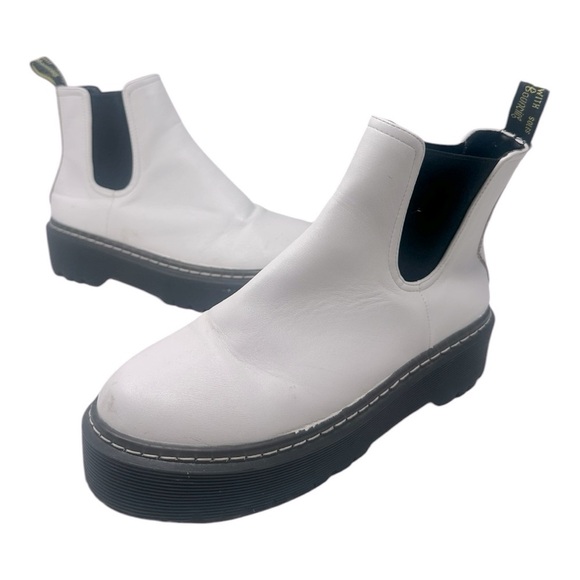 Shein Womens Combat Boots Size 10 White Platform Chunky Midsole - Picture 1 of 7